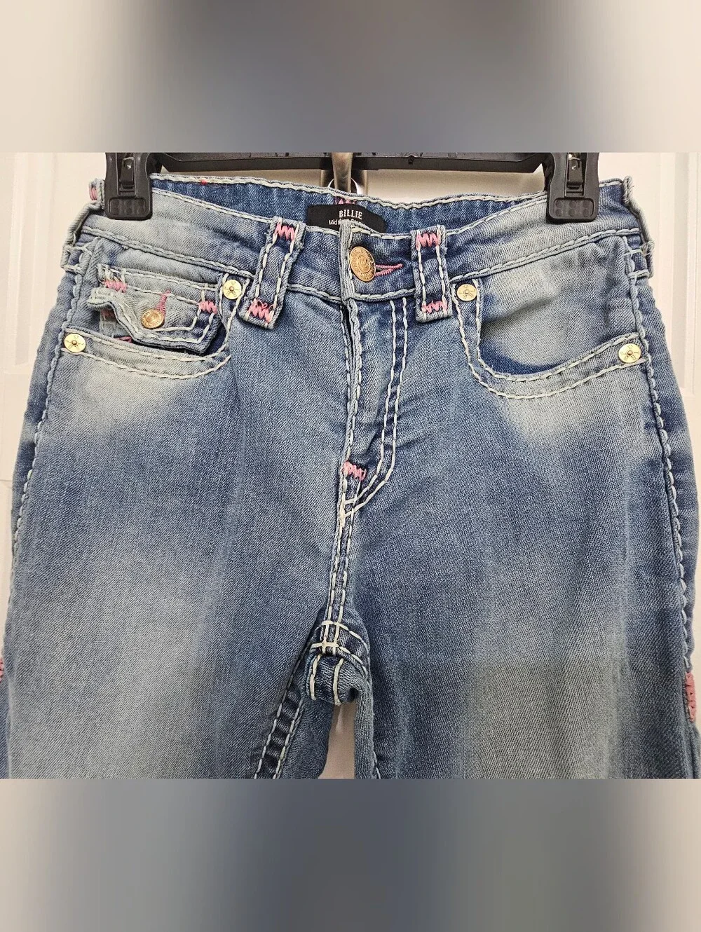 True Religion Billie Straight Classic Women's Blue Denim Jeans Size 27.